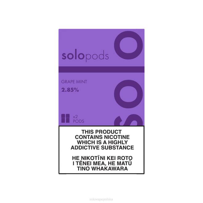 Solo wymienne kapsuły, 2 sztuki winogrono-mięta | Solo Vape Review 8D6D54